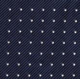 White on Midnight Blue Mogador Pin Dot Tie #MGPDT-1